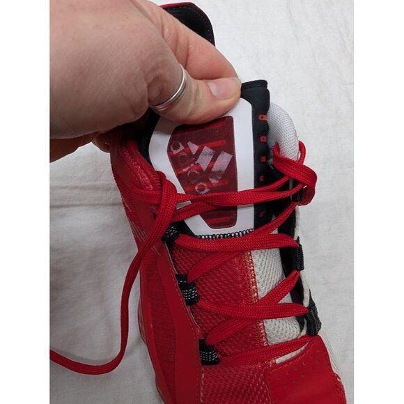 Adidas Dame 6 GCA men's size 8 black, scarlet, white two tone basketball shoes - Picture 6 of 15